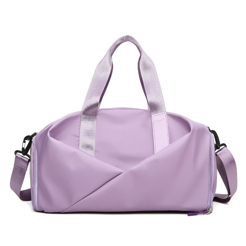 Nylon Gym Bag with Wet Compartment and Shoulder Strap