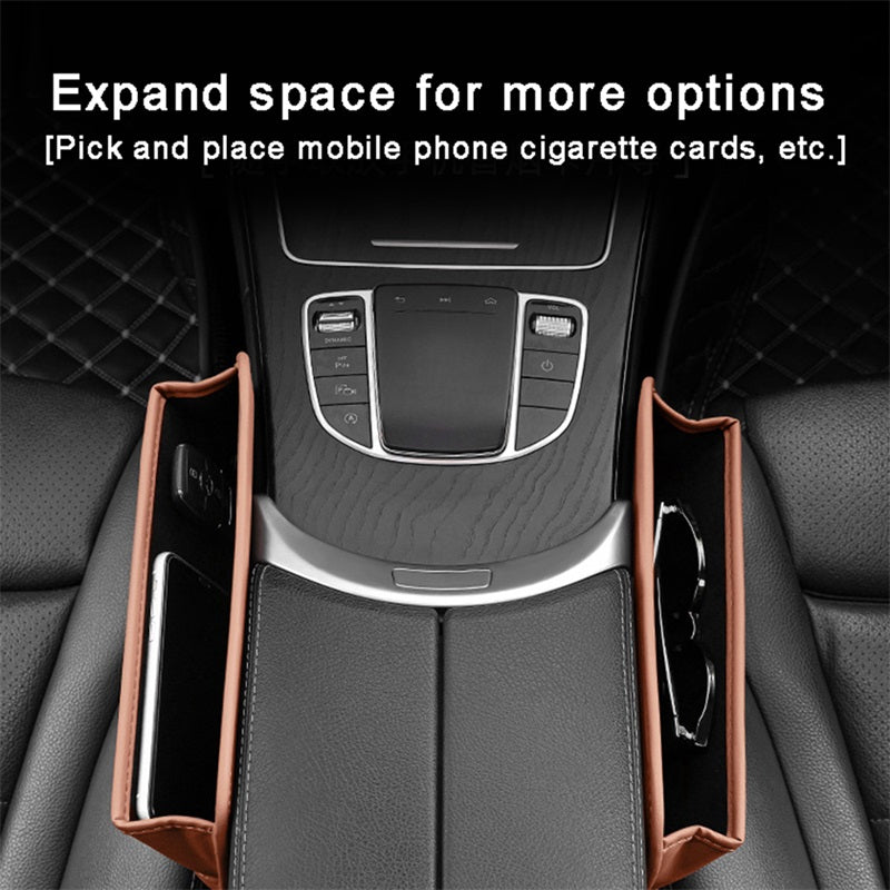 PU Leather Car Seat Gap Filler Organizer