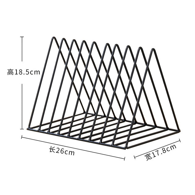 Scandinavian Metal Desktop Book and Magazine Holder, 9 Grid