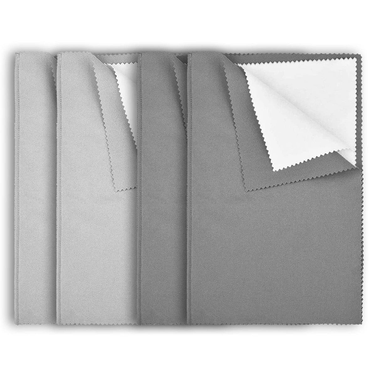 Double-Sided Jewelry Polishing Cloth for Silver and Gold, 4 Pack, Large