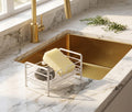 Sponge and Brush Drying Rack with Detachable Drain Tray, White