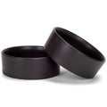 Small Matte Stoneware Pet Bowls, 5 in, Set of 2, Black