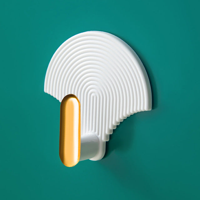 Nordic Fan-Shape Wall Hook Set with Traceless Mount