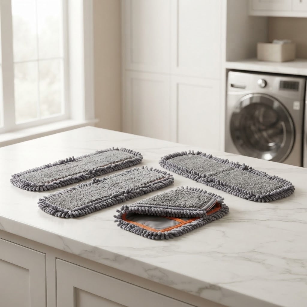 Twisted Microfiber Dust Mop Pads for 15.5 x 4 in Heads, 3-Pack