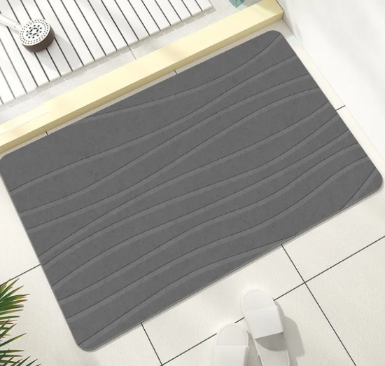 Diatomite Bath Mat, Quick-Drying, Multiple Sizes and Colors