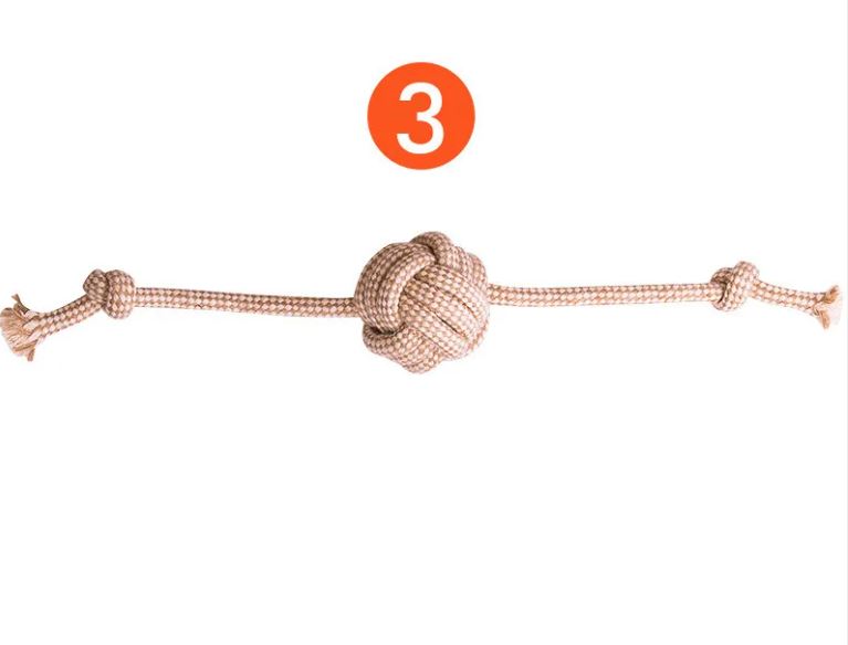 Cotton and Hemp Rope Dog Toy Set, 9 Pack or Single Styles