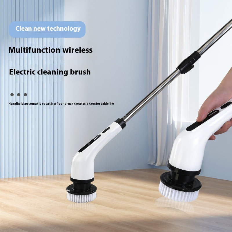 Electric Cleaning Brush with Interchangeable Heads for Grout