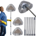 2-in-1 Wall and Ceiling Cleaning Mop with 100 in Pole and Chenille Pads