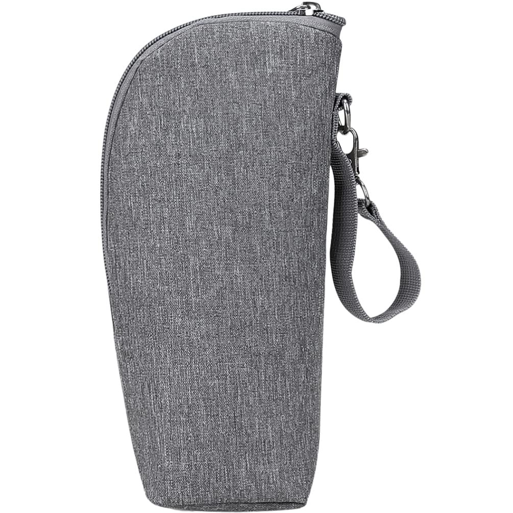 Insulated Baby Bottle Bag with Handle, Grey