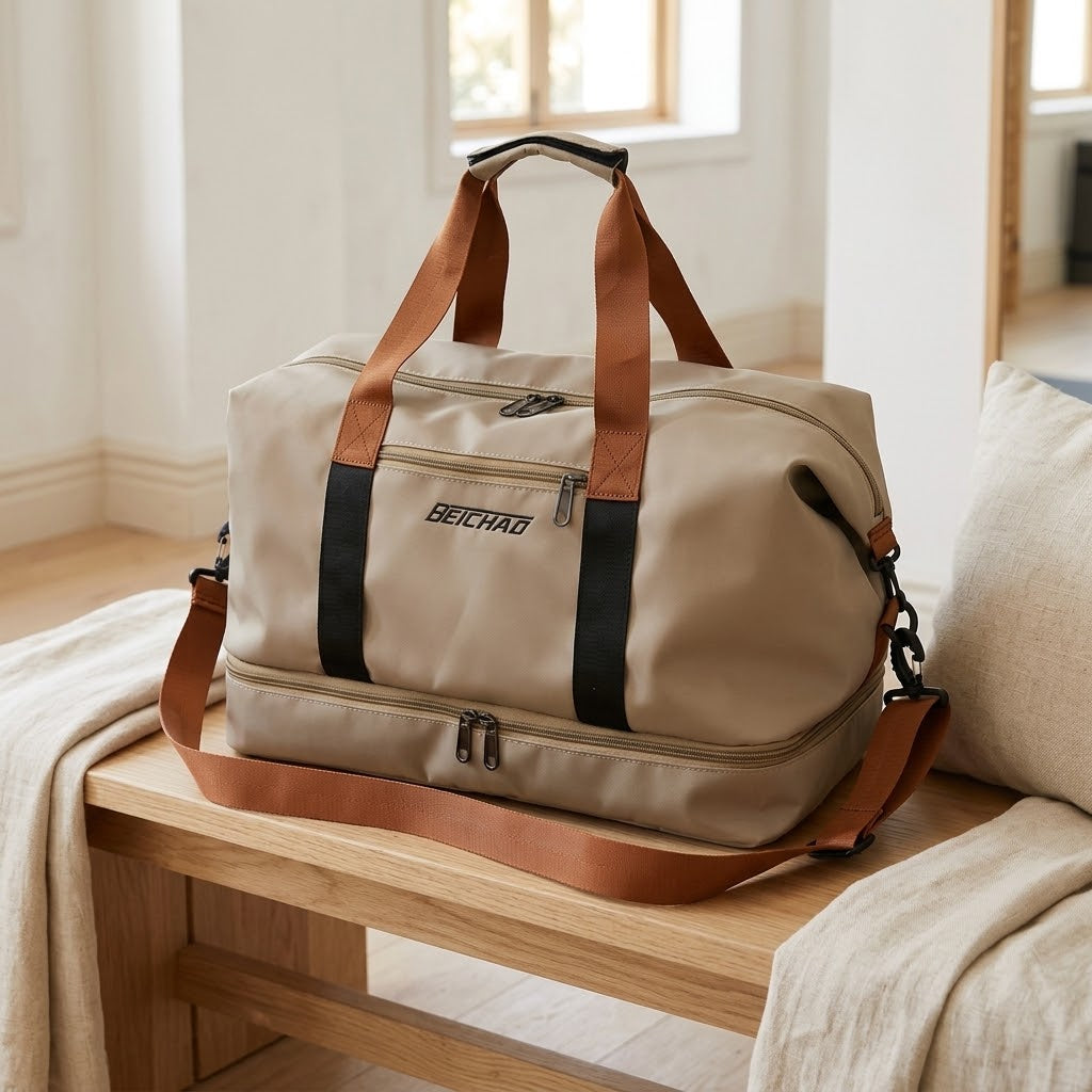 Sports Gym Bag with Wet and Dry Separation, 46 x 28 x 25 cm