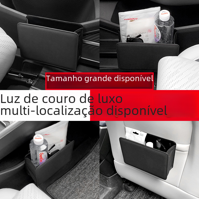 Leather Car Trash Can and Storage Box