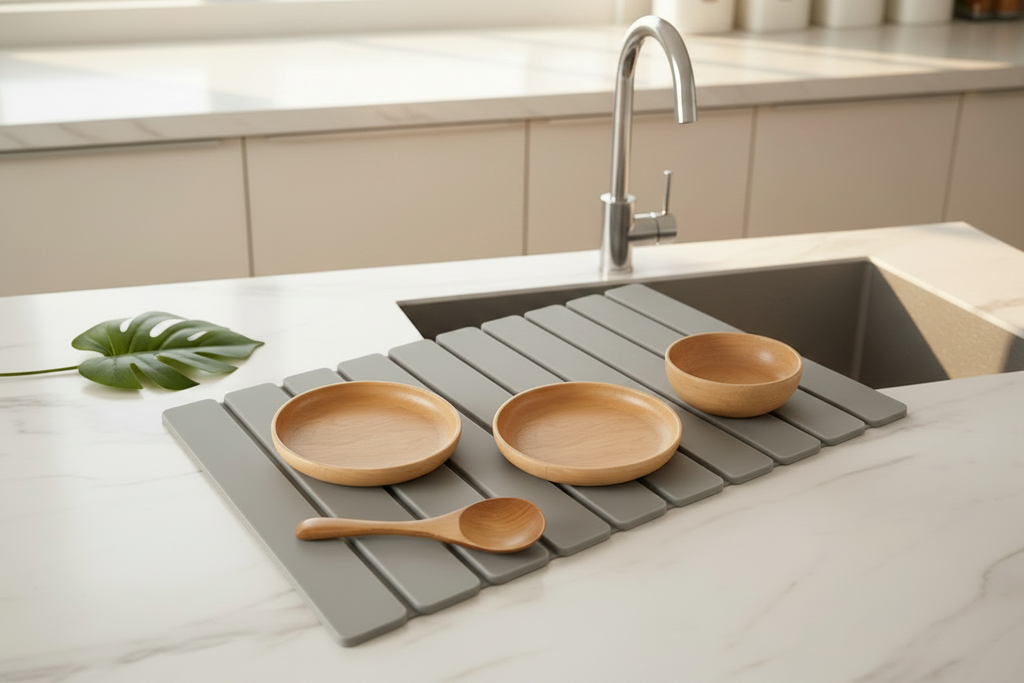 Dark Grey Mat - Sink with Dishes