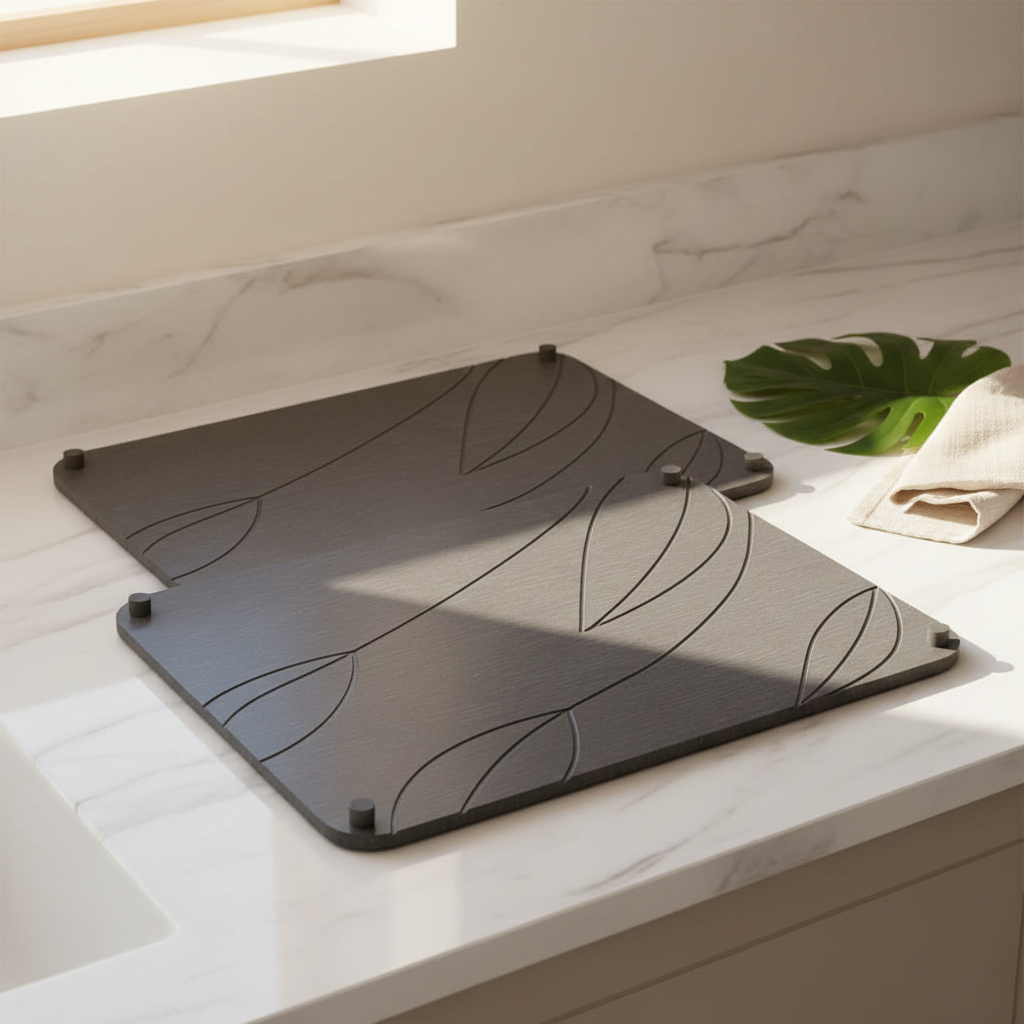 Darker Grey Leaf Mats - Luxury Setting