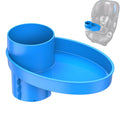 Rotating Car Seat Snack Tray with Cup Holder, Blue