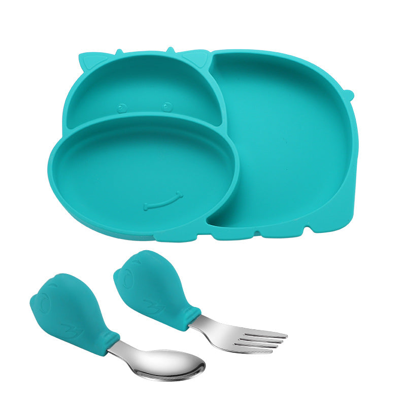 Divided Silicone Suction Plate for Baby Mealtimes, Multiple Options