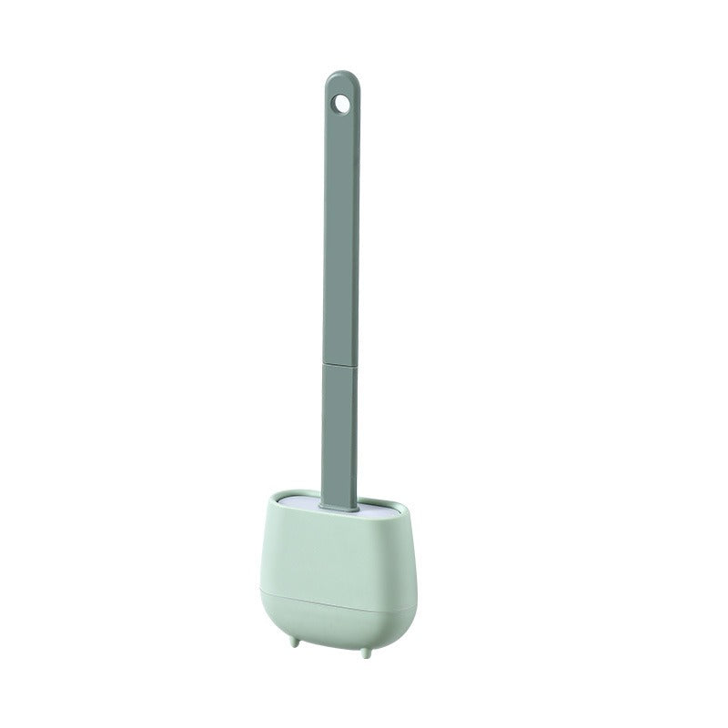 Retro Silicone Toilet Brush and Matching Holder Set