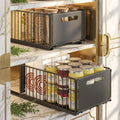 No-Drill Pull-Out Cabinet Baskets, Carbon Steel, 2-Piece, Black