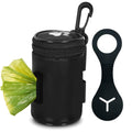 Hands-Free Clip-On Dog Poop Bag Dispenser with Inner Bag, Black