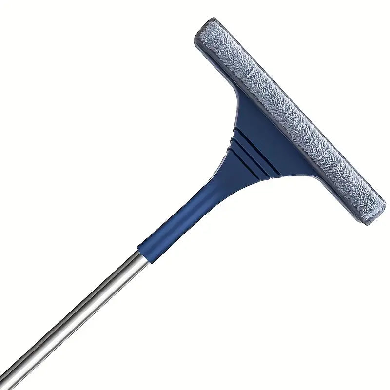 Telescoping High Window Cleaning Brush and Glass Wiper