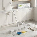 Cordless Electric Spin Scrubber with Long Handle and 8 Brush Heads