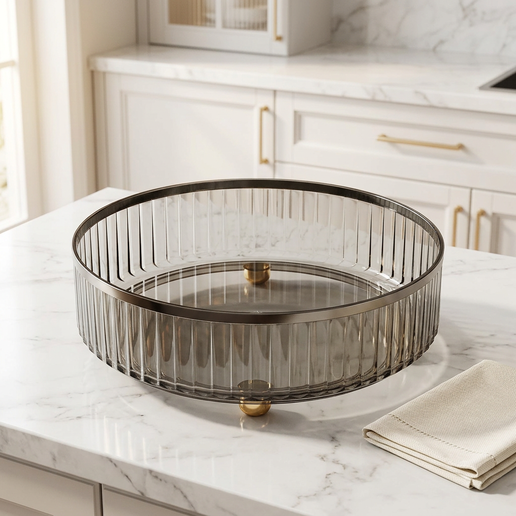 360-Degree Rotating Cosmetic Organizer, Transparent