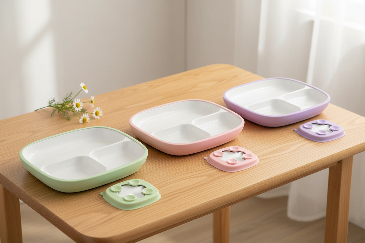 Domensi Kids Divided Plates 3-Pack