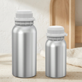 Refillable Aluminum Essential Oil Bottle with Plug and Screw Cap, 500 ml