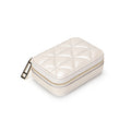 Square Leather Travel Makeup Case with Mirror, 5 Colors