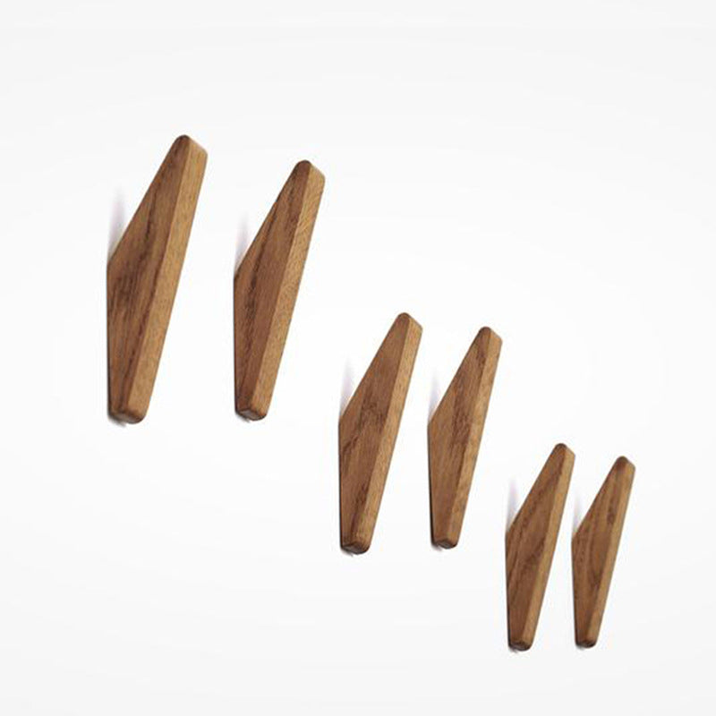 Solid Oak Wall Hook in Minimalist Japanese Style