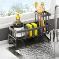 Sloped Stainless Steel Sink Caddy with Removable Brush Holder