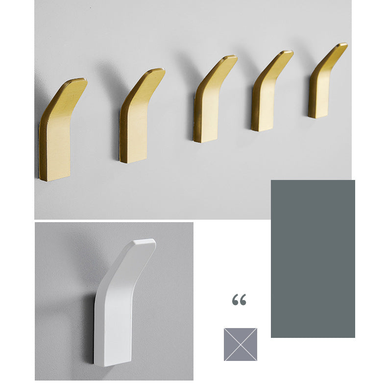 No-Drill Aluminum Wall Hook for Kitchen and Bathroom