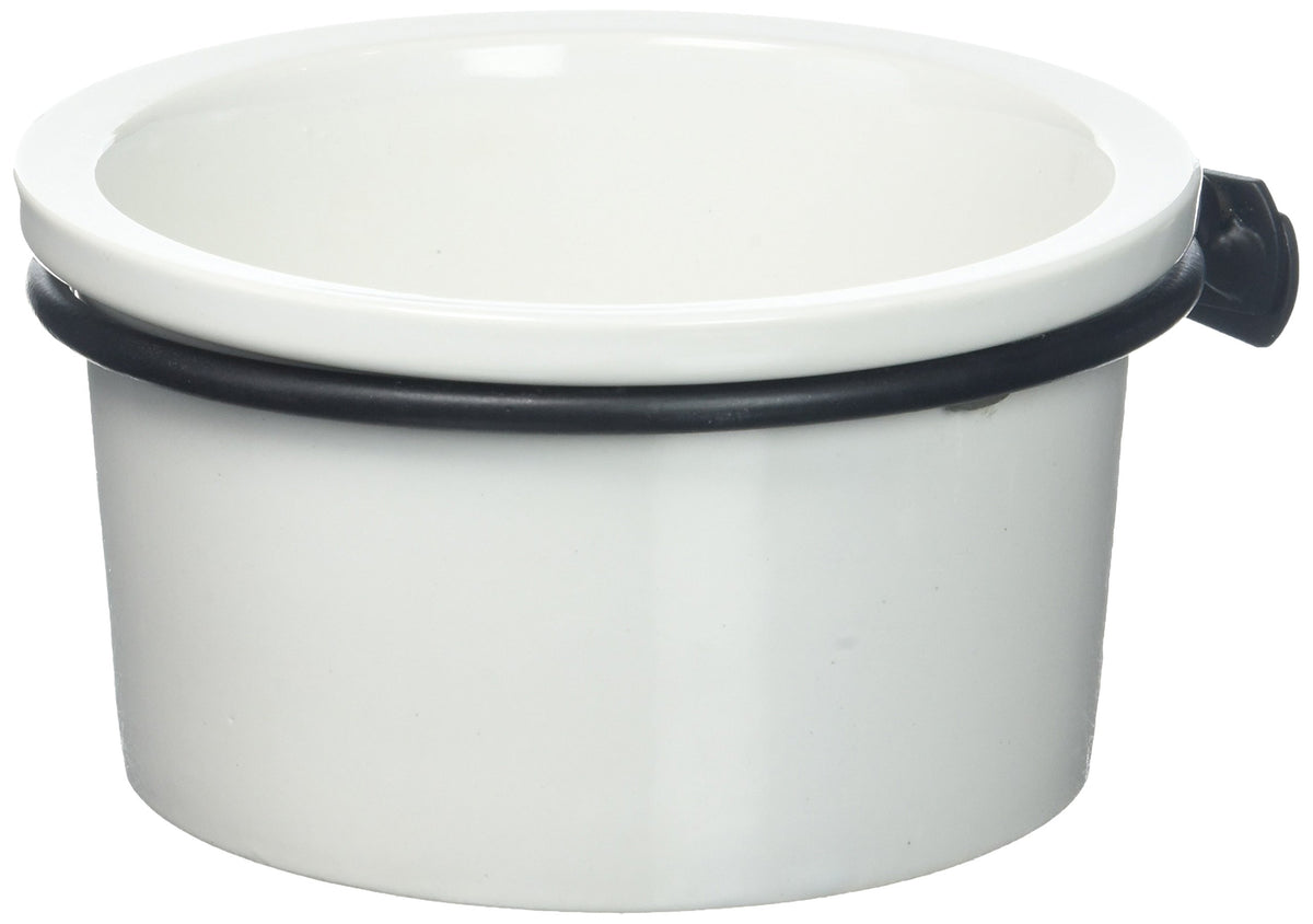 Ceramic Marble Bird Cup with Screw-On Cage Holder, 14 oz