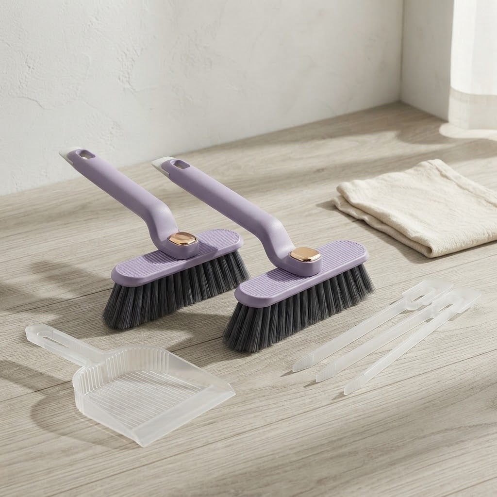 360° Rotating Crevice Cleaning Brushes with Hard Bristles, 2-Pack