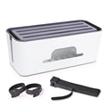 Cable Management Box with Built-In Phone Stand, 33 cm, with 8 Cable Ties