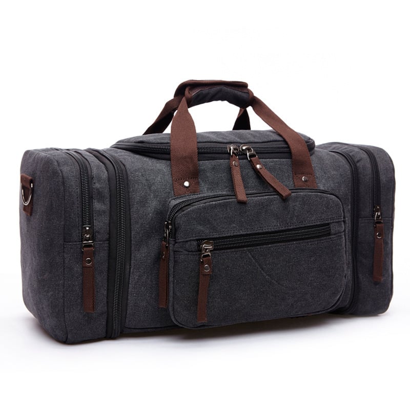 Expandable Canvas Travel Duffel Bag, 36 to 55L