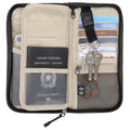 RFID-Blocking Family Passport Holder Travel Wallet, Black