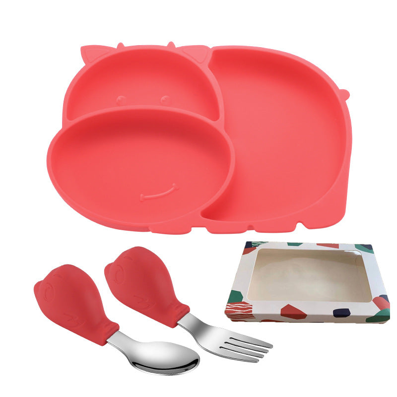 Divided Silicone Suction Plate for Baby Mealtimes, Multiple Options
