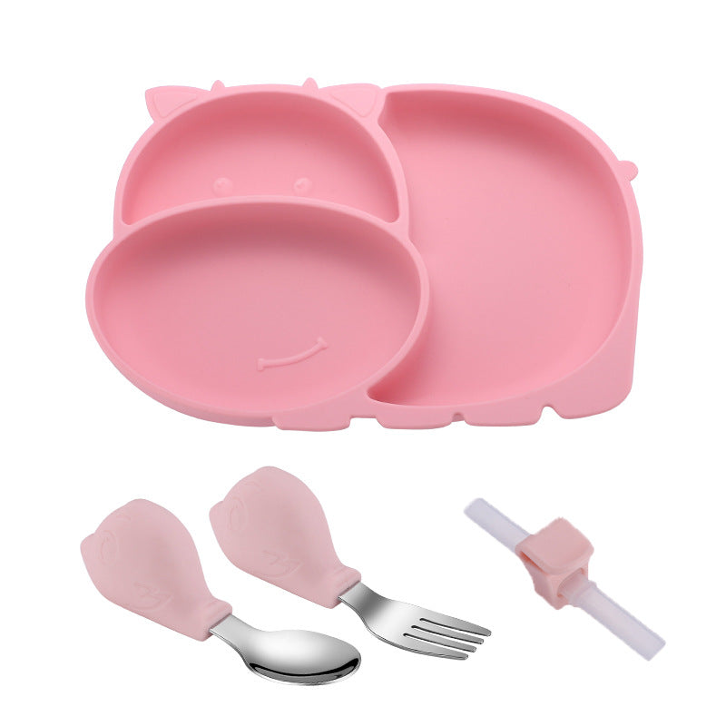 Divided Silicone Suction Plate for Baby Mealtimes, Multiple Options