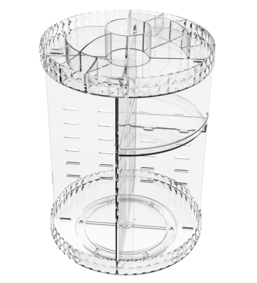360-Degree Rotating Acrylic Makeup Organizer, 23 x 23 x 30 cm