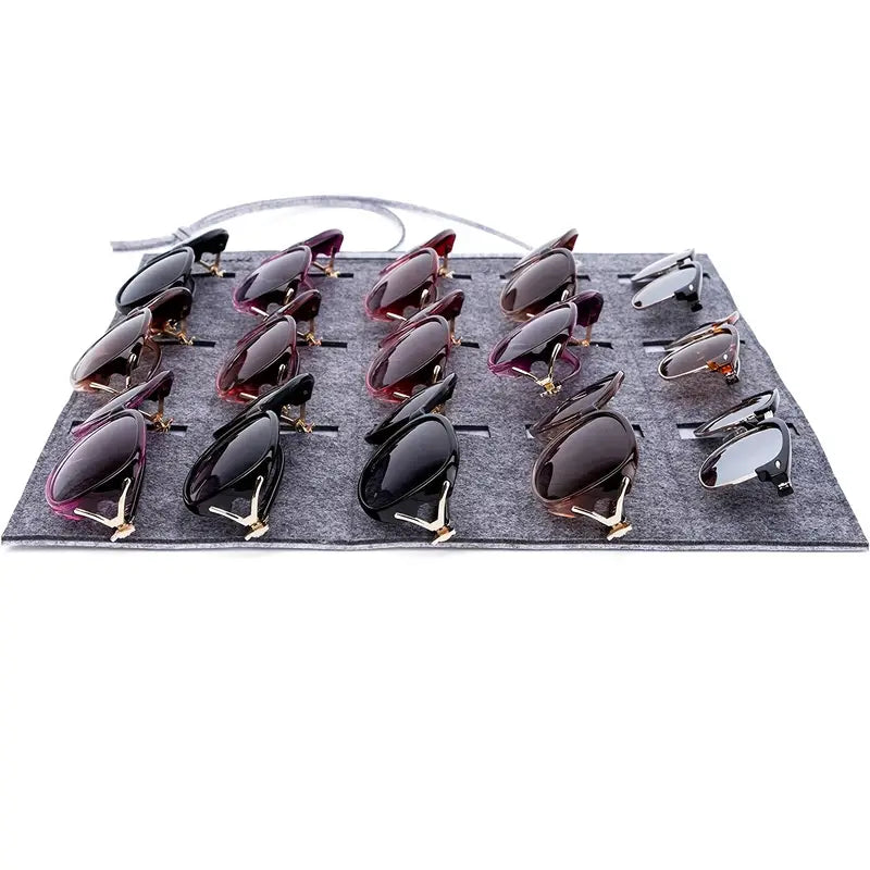 Wall-Mounted Felt Sunglasses Organizer