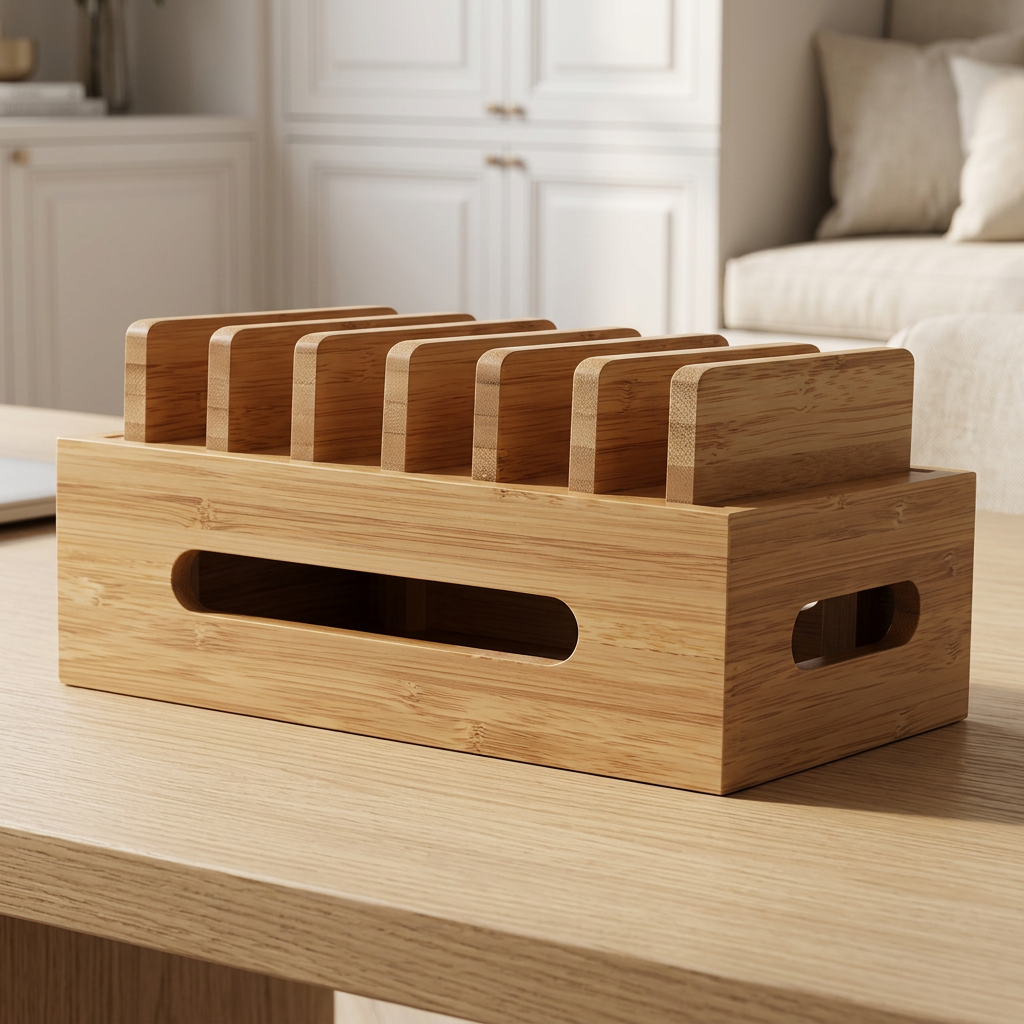 Bamboo Charging Station for Phone, Tablet, Watch and Earbuds