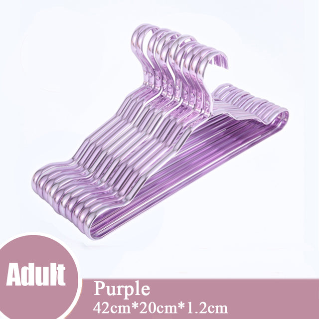 Non-Slip Aluminum Clothes Hangers, 5 or 10 Pack