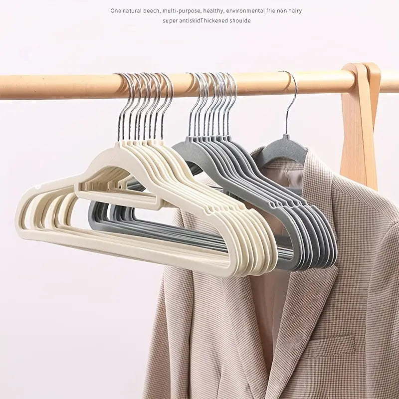 Ultra-Thin Non-Slip Velvet Hangers, 10 Pack