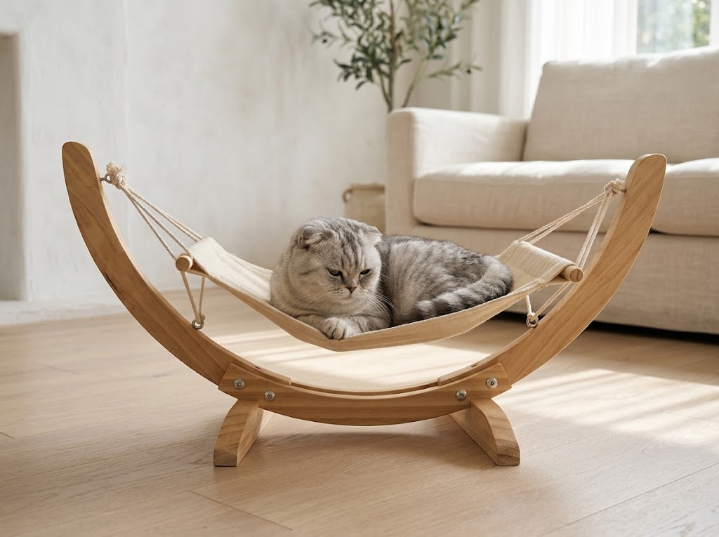 Breathable Fabric Pet Hammock Bed for Cats and Small Dogs