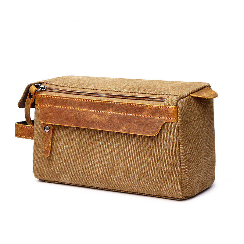 Large-Capacity Canvas Travel Wash Bag for Toiletries