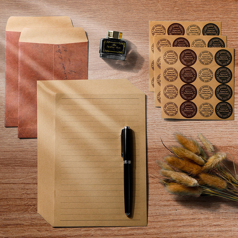 Vintage Kraft Paper Envelopes, with or without A5 Letter Paper