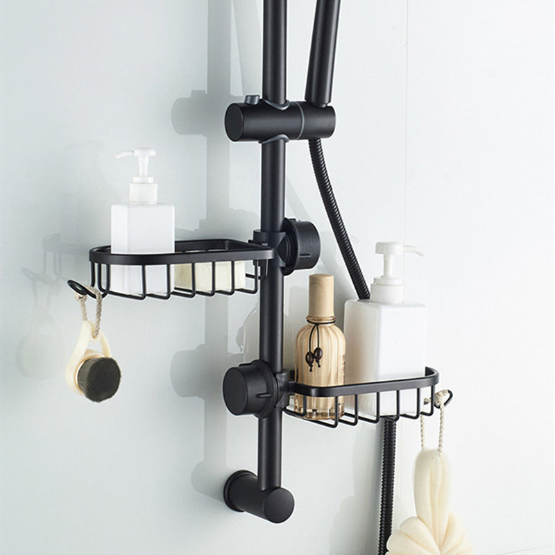 Aluminum Faucet Storage Rack for Sponges and Soap, Black
