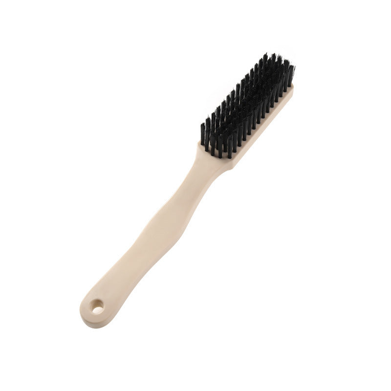 Soft-Bristle Shoe Cleaning Brush with Ergonomic Grip, Khaki