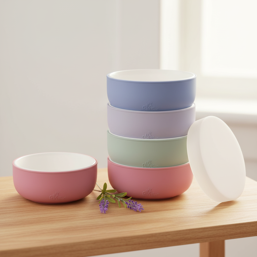 Elk and Friends Kids Bowls with Silicone Sleeve + Lid