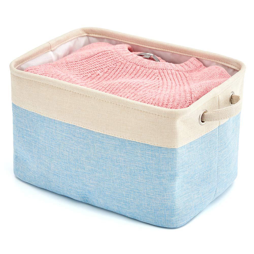 Collapsible Cotton Linen Storage Box for Toys and Sundries